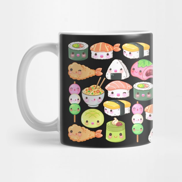 Japanese Foods Pattern by magsterarts